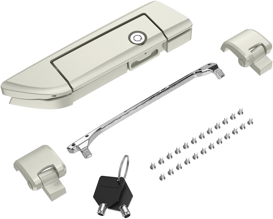 Tour Pack Latches for Harley,Tour Pack Trunk Lid Latch with Keys Fit for Harley Touring/Road King/Road Glide/Street Glide/Electra Glide/Ultra-Classic 2014+ Golden White Pearl