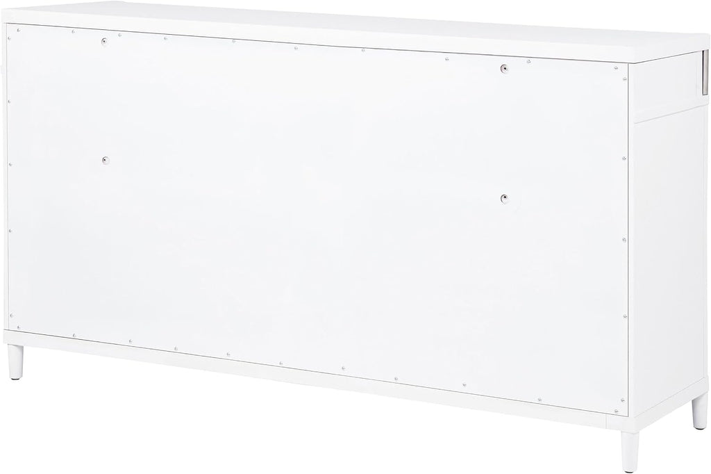 Coaster Home Furnishings - Gracemont - Wood - 8-Drawer Dresser with Felt-Lined Drawers, Brushed Nickel Pulls and Contemporary Style - Bedroom - White - 225073