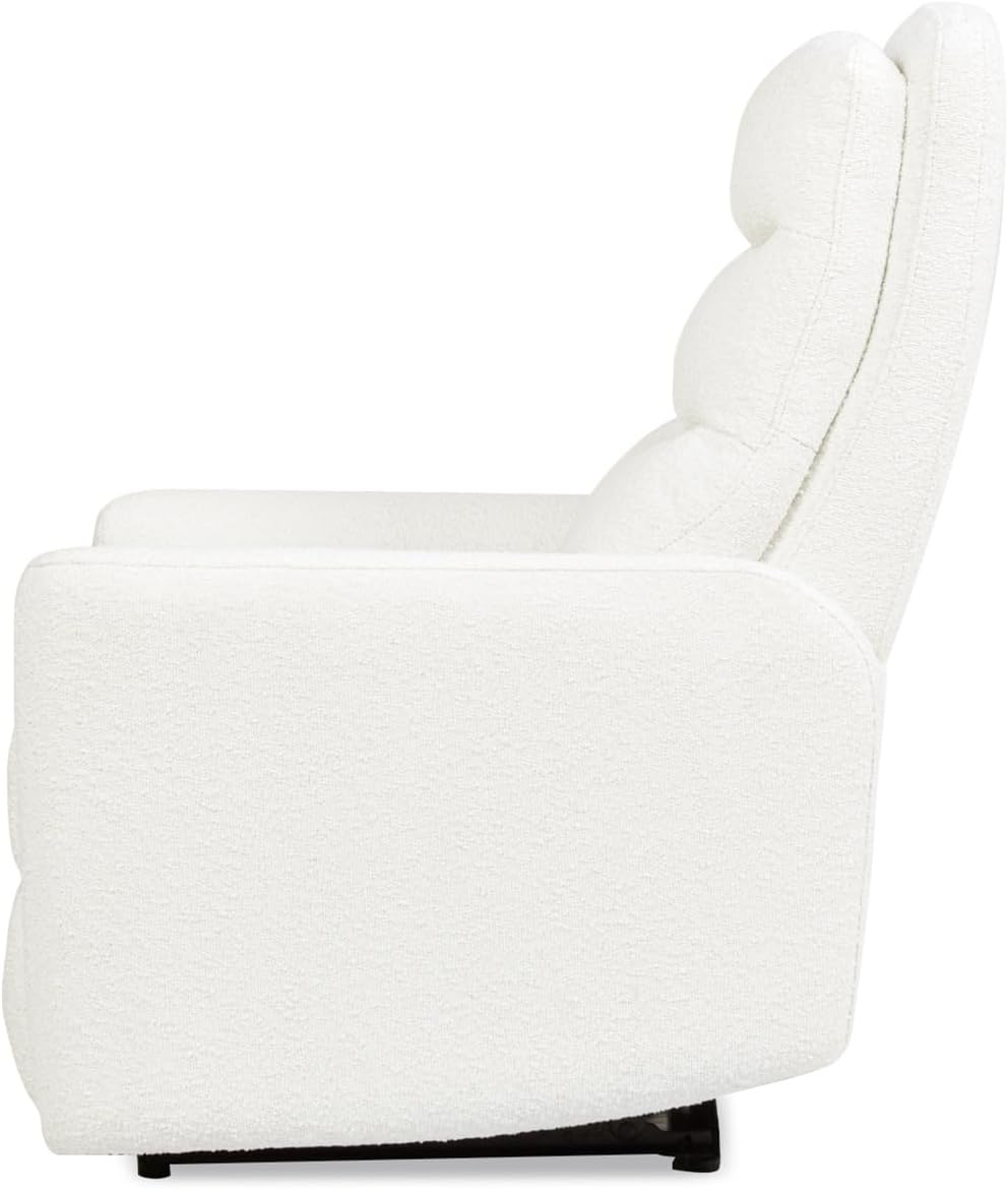 Jennifer Taylor Home Bloomy 35.5' Power Recliner High-Back Nursery Lounge Chair, Chiffon White Boucle