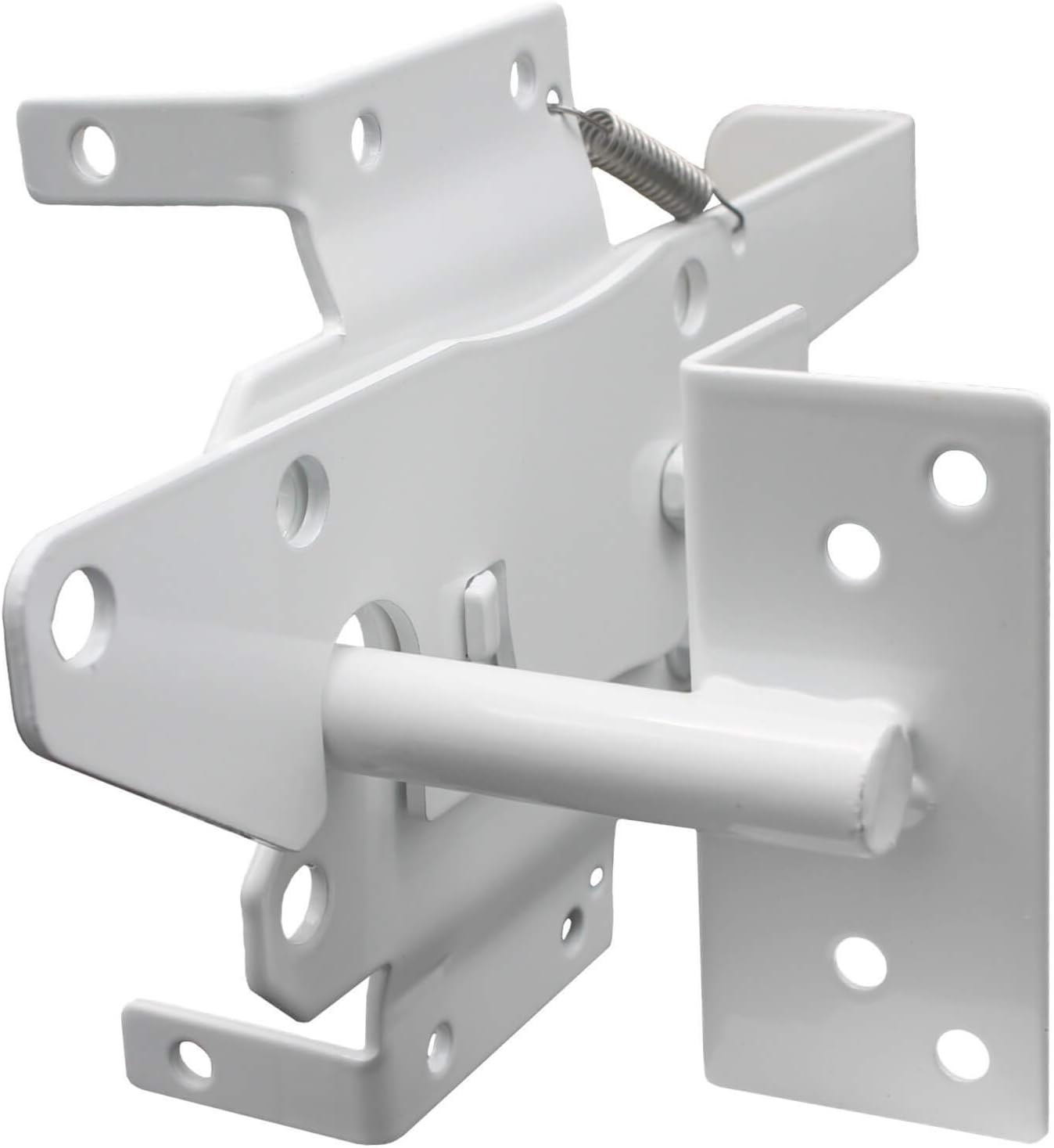 Jake Sales - Stainless Steel Gate Latch White (for Vinyl, Wood, PVC etc Fencing) Fence Gate Latch w/Mount Hardware - CASE Qty 12