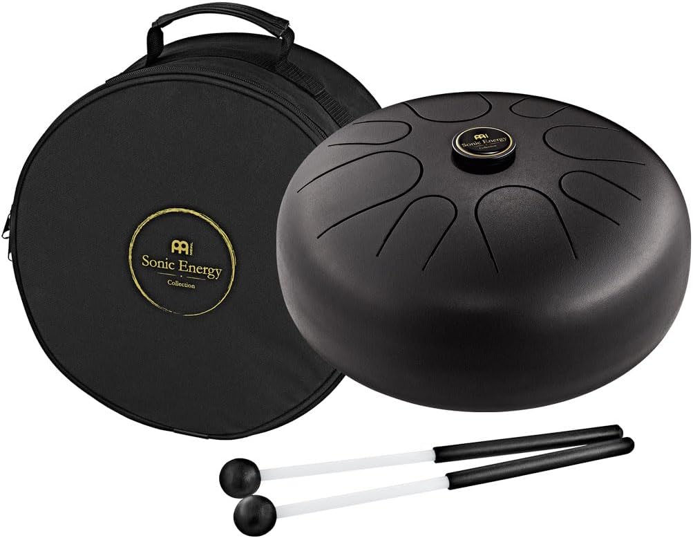 Meinl Sonic Energy Steel Tongue Drum 8 Notes 16' with Mallets, Bag — Sound Healing Instrument for Musical Education, Meditation, ASMR, Yoga