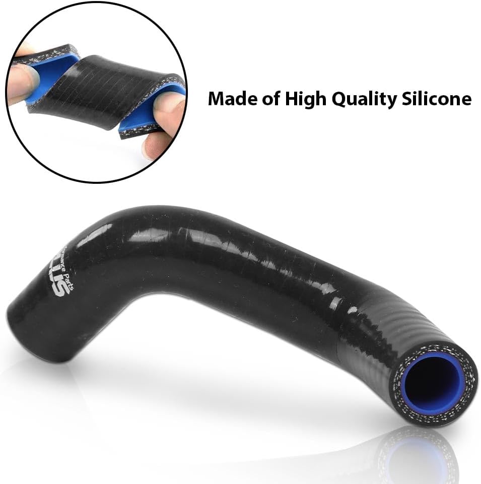 G-PLUS Silicone Radiator Hose Kit w/Clamps Compatible with Honda/Acura Integra DC4 DB7 RS LS GS SE with B18B1 Engine 1994-2001 Black