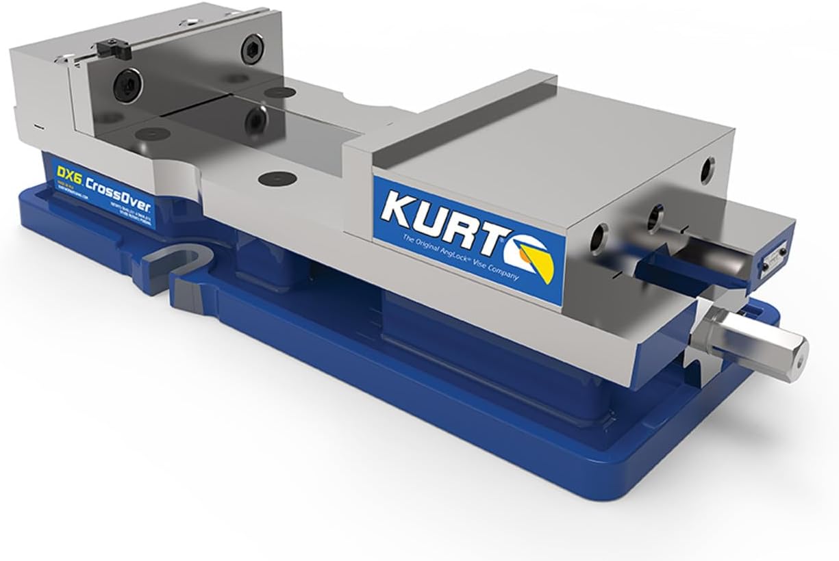 Kurt Industrial Crossover Vise - DX6, Blue, 6 inches