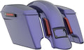 Advanblack Color Matched Stretched Bags, Lids Black Latch Hardware for '23-'24 Harley Touring CVO & 2024 Street Glide, Road Glide (Purple Abyss)