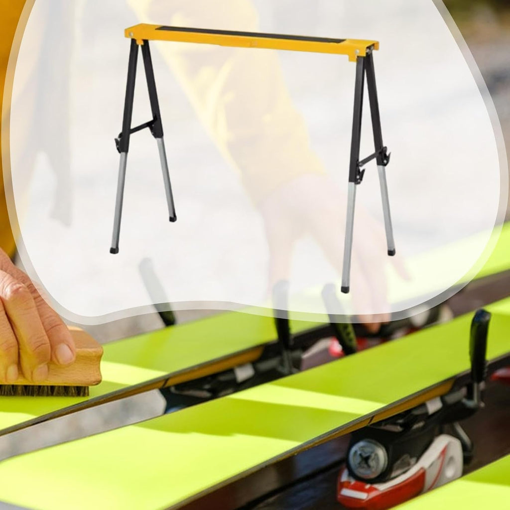 Snowboard Stand Ski Tuning Table Folding Anti Slip, Portable Ski Repair Table with Adjustable Height, Easy to Set Up for Ski & Snowboard Maintenance Equipment