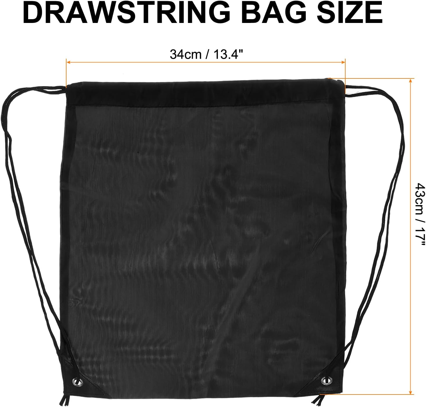 PATIKIL Drawstring Backpack Bulk 100 Pack Draw String Bags 210D Polyester Gym Cinch Sack for Women Men Gym Sport Travel Party, Black (16.5' x 13.3')