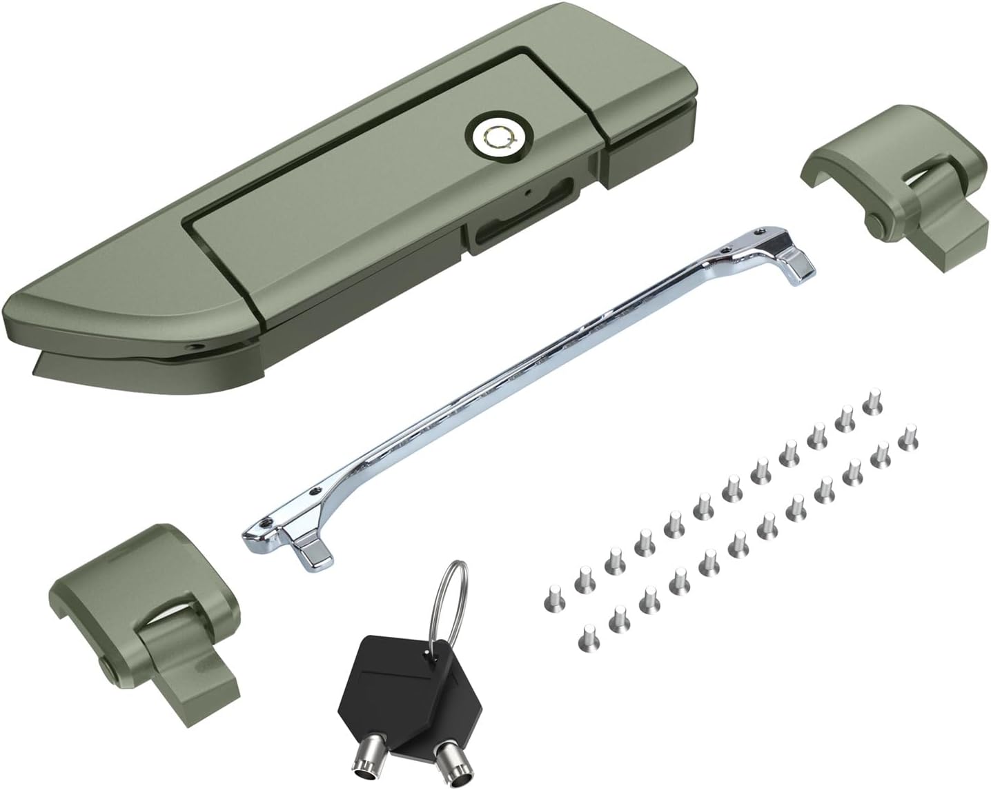 Tour Pack Latches for Harley,Tour Pack Trunk Lid Latch with Keys Fit for Harley Touring/Road King/Road Glide/Street Glide/Electra Glide/Ultra-Classic 2014+ Deadwood Green Glossy