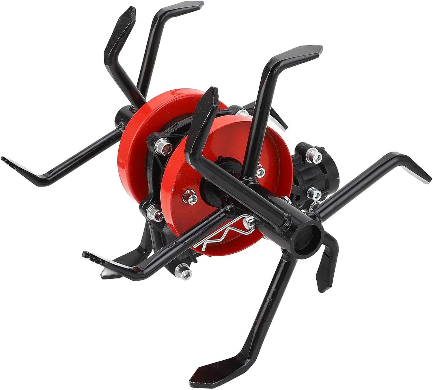 6 Claw Brush Cutter Grass Wheel Soil Loosen Head Mini Tiller Deep Plowing Wheel for Garden Tiller Cultivator 28mm 9 Tooth Professional Gardening Landscaping Tool Durable Alloy
