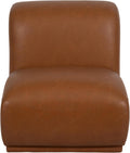 Sagebrook Home Brown Armless Accent Chair, Sturdy Wood Construction, Soft Non-Woven Fabric