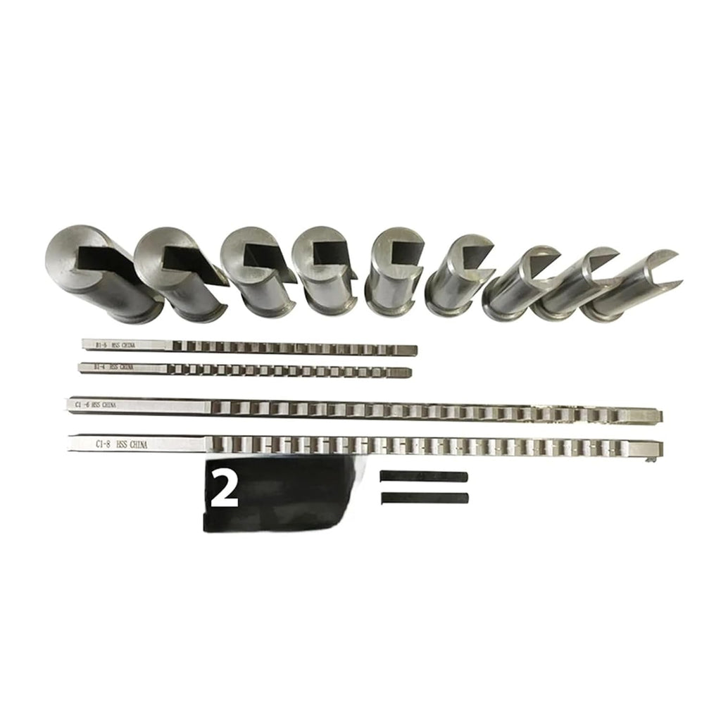 18Pcs HSS Keyway Broach Sets B-4mm, B-5mm, C-6mm, C-8mm Metric Size Broaching Cutting Tools for CNC Lathe Heat Resistance