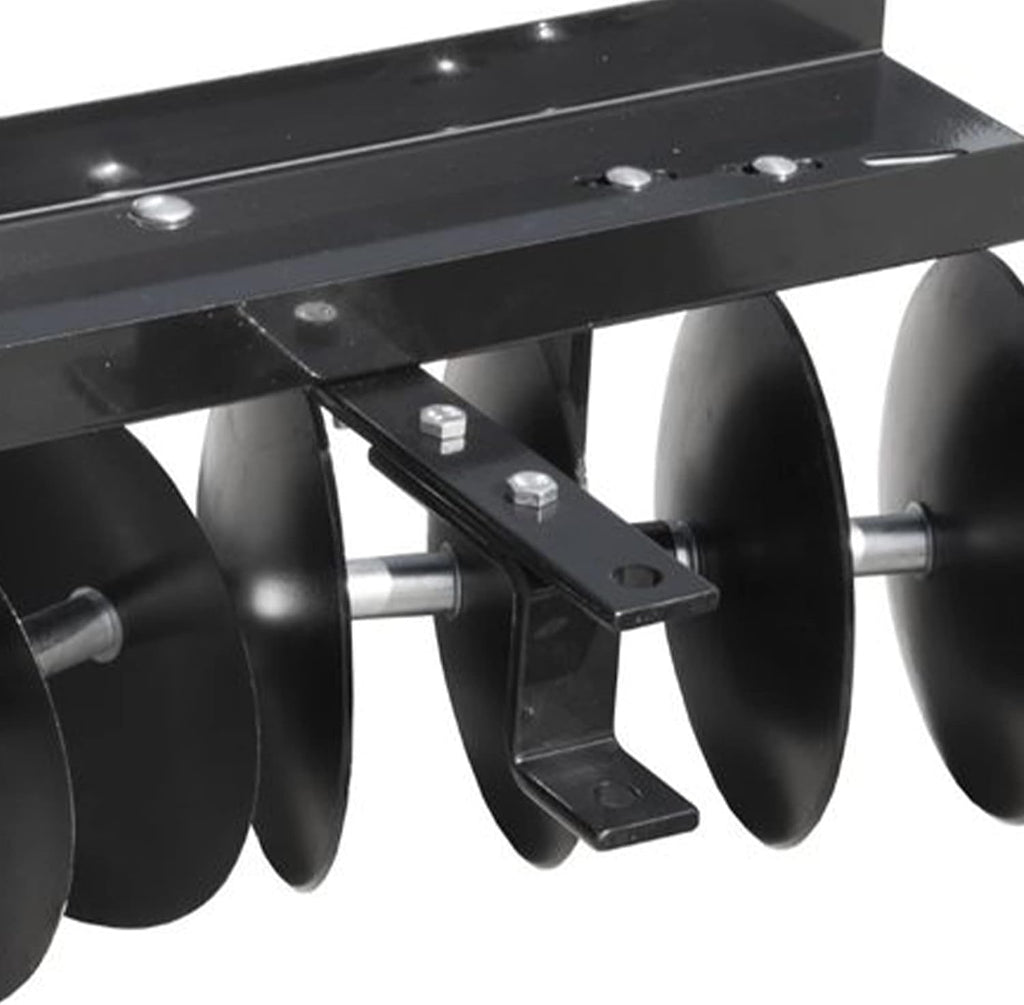 Field Tuff Steel Tow Behind Sleeve Hitch Garden Cultivator Soil Tiller Disc Harrow Tractor Attachment with 39 Inch Working Width, 11 Inch Discs, Black
