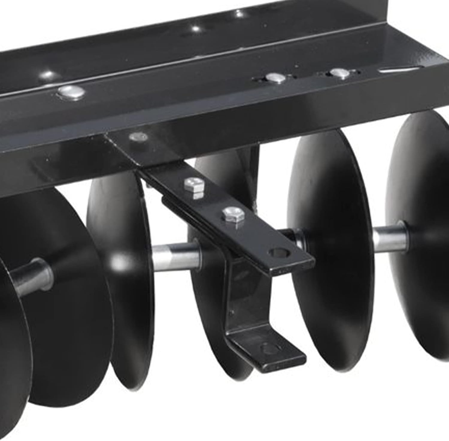 Field Tuff Steel Tow Behind Sleeve Hitch Garden Cultivator Soil Tiller Disc Harrow Tractor Attachment with 39 Inch Working Width, 11 Inch Discs, Black