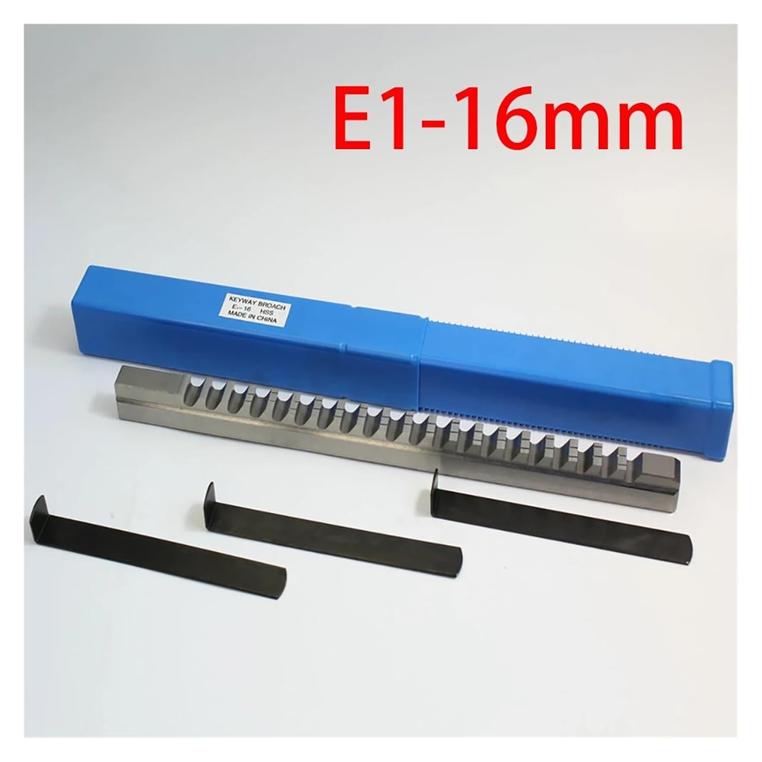 16/18mm E Push-Type Keyway Broach Metric Sized High Speed Steel Broach Cutting Tool with Shim for CNC Machine Heat Resistance(E1-16)