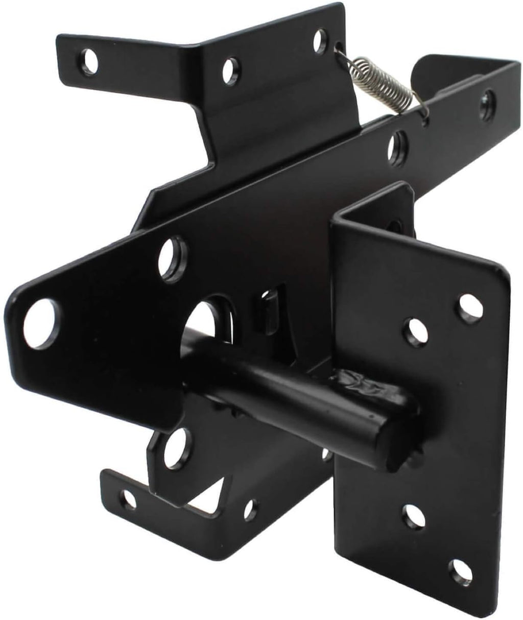 Jake Sales - Stainless Steel Extended Gate Latch Black (for Vinyl, Wood, PVC etc Fencing) Fence Gate Latch w/Mount Hardware - CASE Qty 12