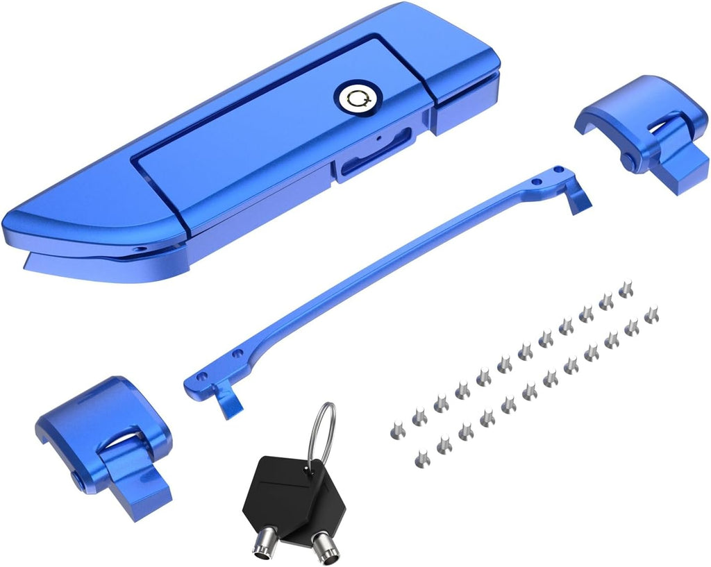 Tour Pack Latches for Harley,Tour Pack Trunk Lid Latch with Keys Fit for Harley Touring/Road King/Road Glide/Street Glide/Electra Glide/Ultra-Classic 2014+ Cobalt Blue