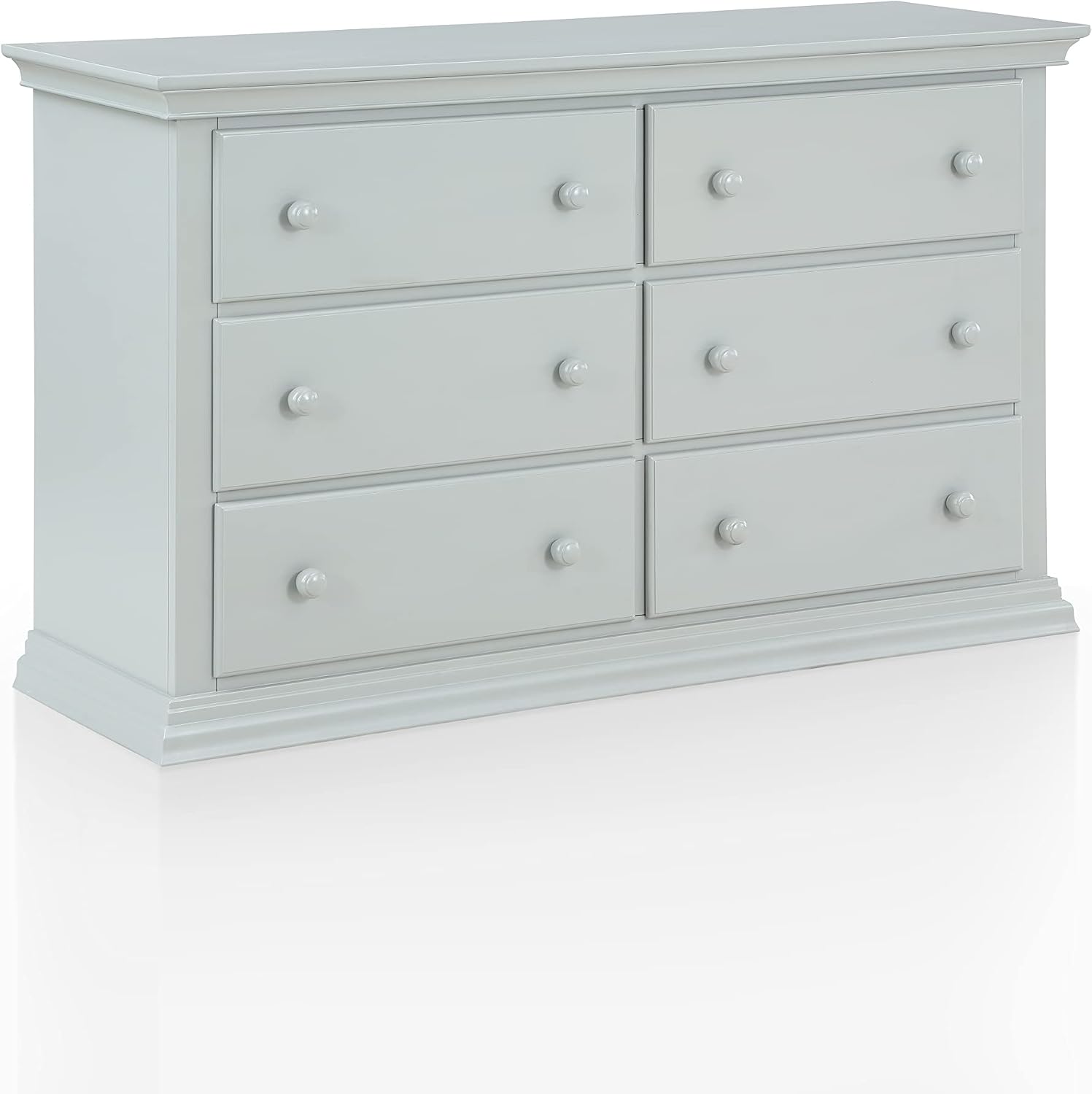 Suite Bebe Bailey Universal 6 Drawer Double Dresser in Gray