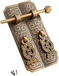 Antique Cabinet Padlock Classic Door Latch Furniture Hardware Brass Decorative Handle
