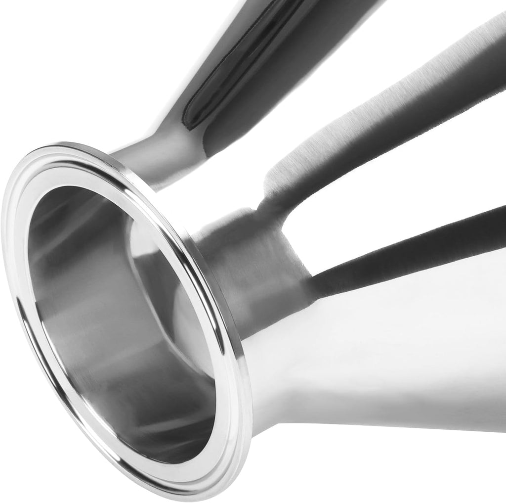 DERNORD Sanitary Fitting Reducer Fitting SUS304 Tri Clamp Ferrule Style 8' Tube OD to 3' Tube OD
