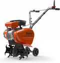 NOVUS 2-in-1 Gas Tiller for Gardening, 4-Cycle Front Tine Tiller Cultivator,9'-17' Tool-Free Tilling Width Adjustment, 24 Steel Tines, Never-Flat Wheels, 79CC Garden Tiller for Lawn, Soil Cultivation
