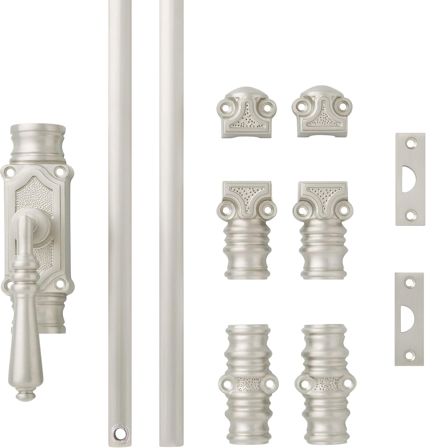 Signature Hardware 955213-4.75 Romlain 72 Inch Tall Window Cremone Security Bolt - Brushed Nickel