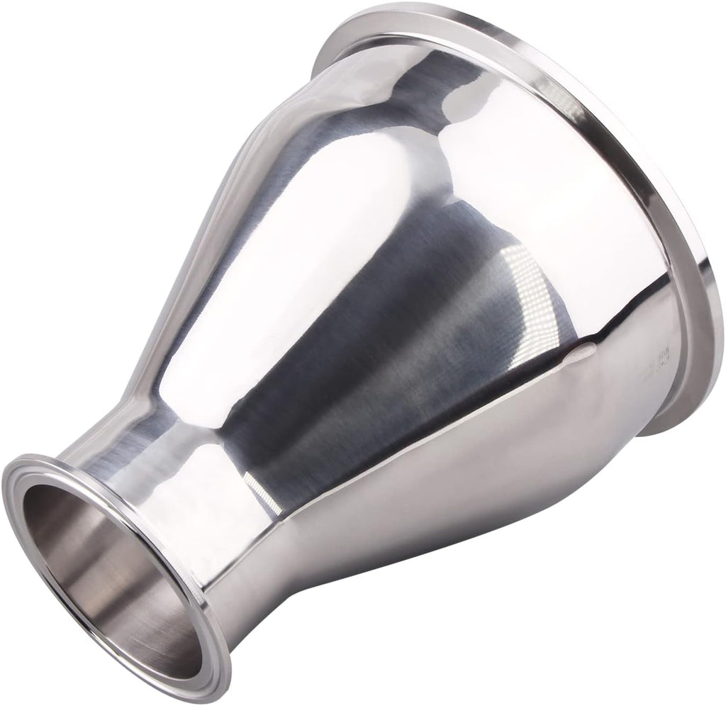 DERNORD Sanitary Fitting Reducer Fitting SUS304 Tri Clamp Ferrule Style 6' Tube OD to 3' Tube OD