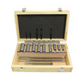 Keyway Broach Sets 18Pcs HSS Metric Industrial Tools for Lathe B-4mm, B-5mm, C-6mm, C-8mm Keyway Size High Precision Cutting