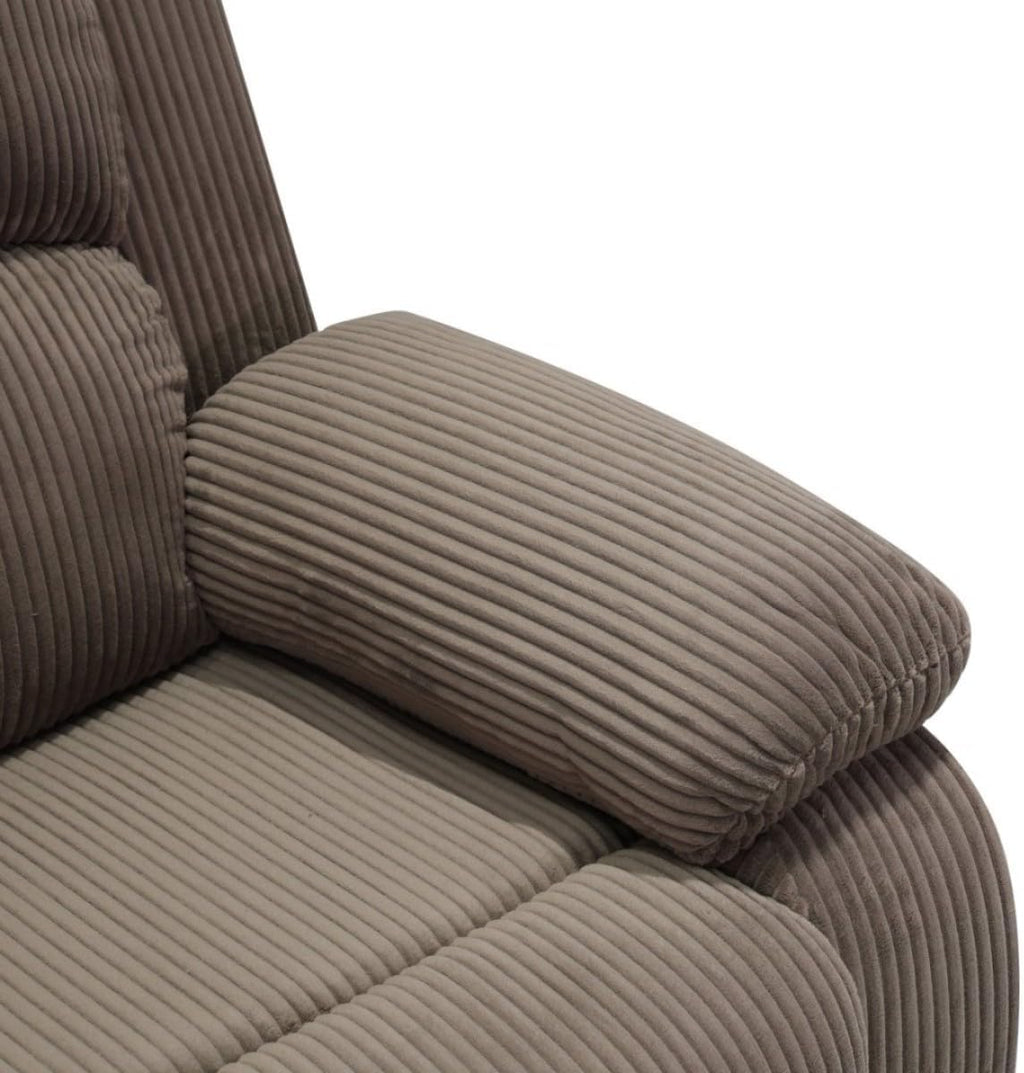 Reclining Sectional Sofa Set, L Shaped Recliner Couch with Cup Holder and Storage Console for Home Theater & Living Room, Camel