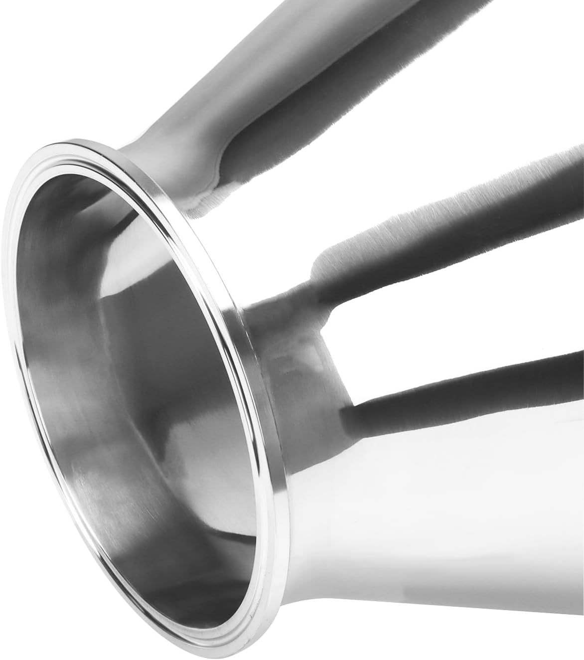 DERNORD Sanitary Fitting Reducer Fitting SUS304 Tri Clamp Ferrule Style 12' Tube OD to 6' Tube OD