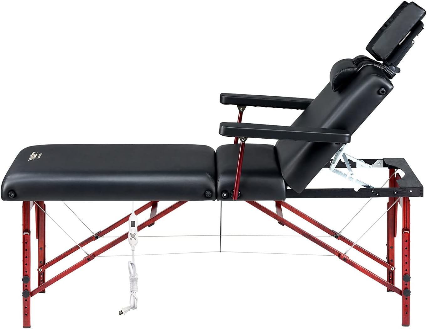 Master Massage 31' Montclair Salon Spa Beauty Therma Top Best Portable Massage Table Bed Couch Package with Deluxe Adjustable Headrest- Black Color WITH MEMORY FOAM