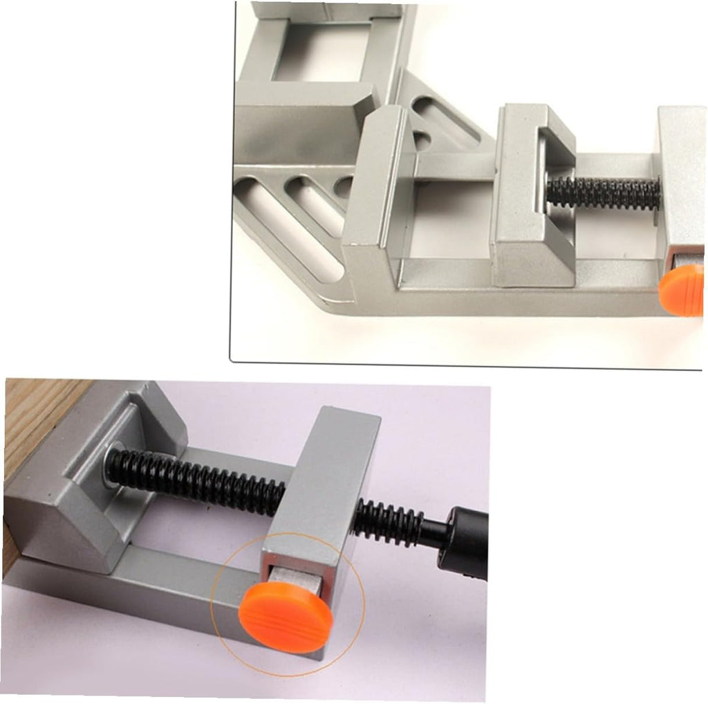 4pcs 90 Degree Aluminum Alloy Corner Clamp Double Handle Quick Release Corner Clamp for Woodworking Photo Framing Cabinet Assembly