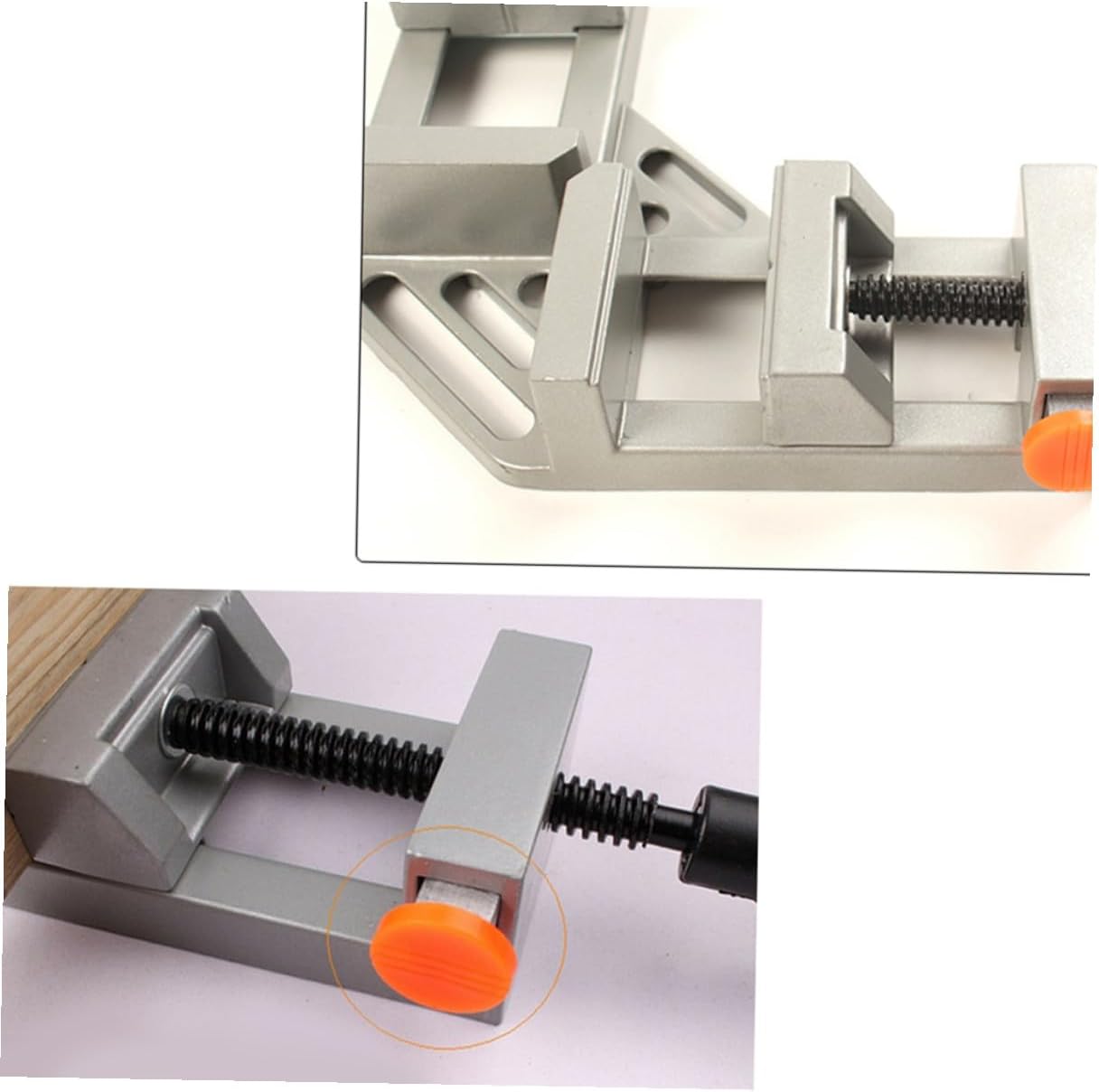 4pcs 90 Degree Aluminum Alloy Corner Clamp Double Handle Quick Release Corner Clamp for Woodworking Photo Framing Cabinet Assembly