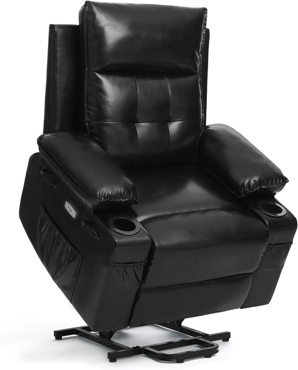Polar Aurora Power Lift Chair for Elderly,Electric Recliner Chair with Vibrating Massage & Heating,Living Room Chair with Thickened armrest,USB Ports,2 Cup Holders