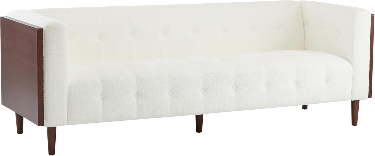 Christopher Knight Home Almab 82 Inches Sofa Couch, Cozy Couch Sofa, Boucle Upholstered 3-Seater Sofa, Wood Frame Couch, Comfy Couches for Living Room and Office, Modern Couch and Sofa, Beige