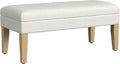 HomePop 40' Decorative Storage Ottoman Bench - Cream Textured Woven