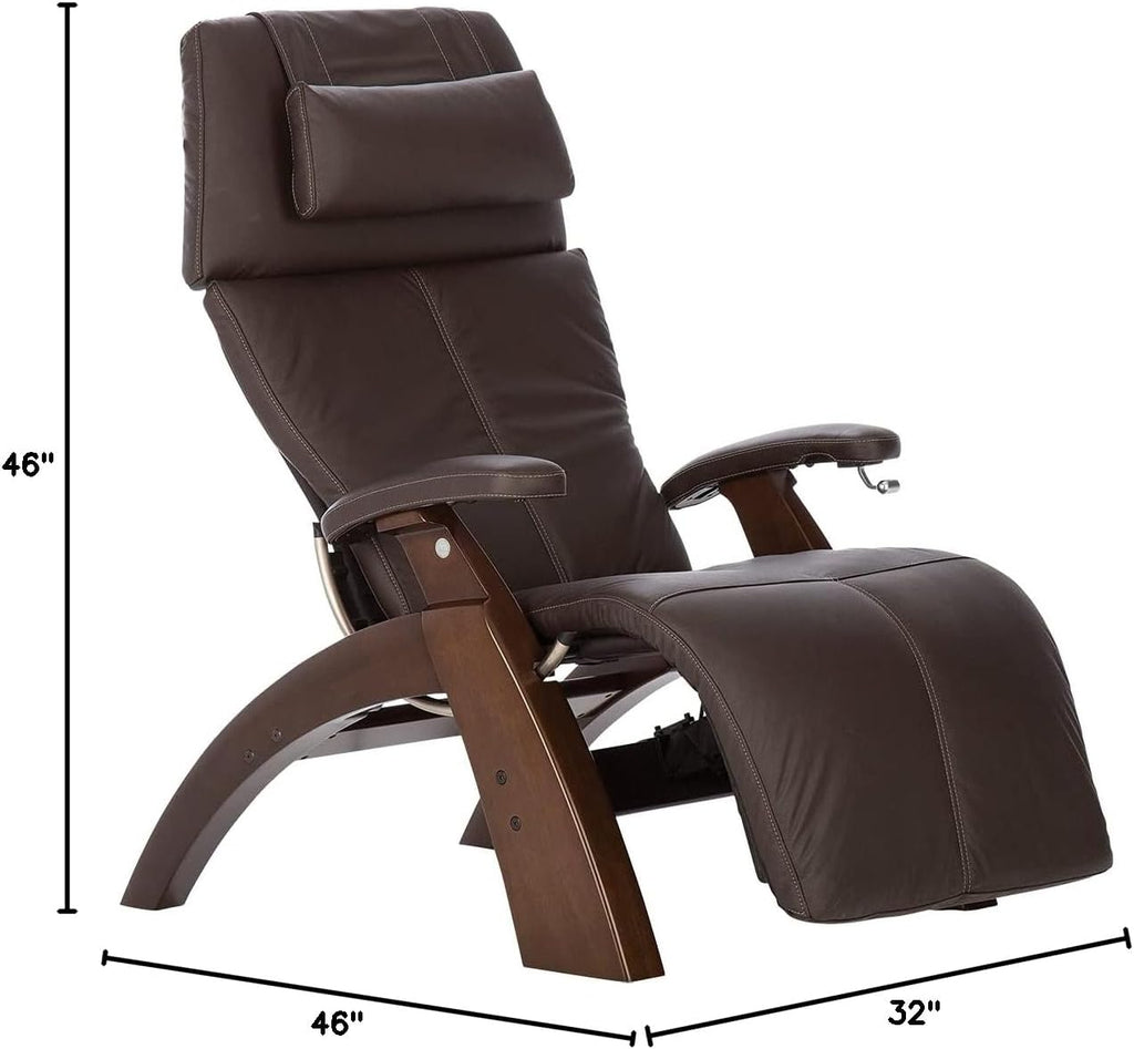 Human Touch Perfect Chair PC-350 Power Recliner – Zero Gravity Electric Chair for Adults, Breathable Top Grain Leather, Lumbar Support, Living Room & Home Office, Dark Walnut Espresso, 3-Year Warranty