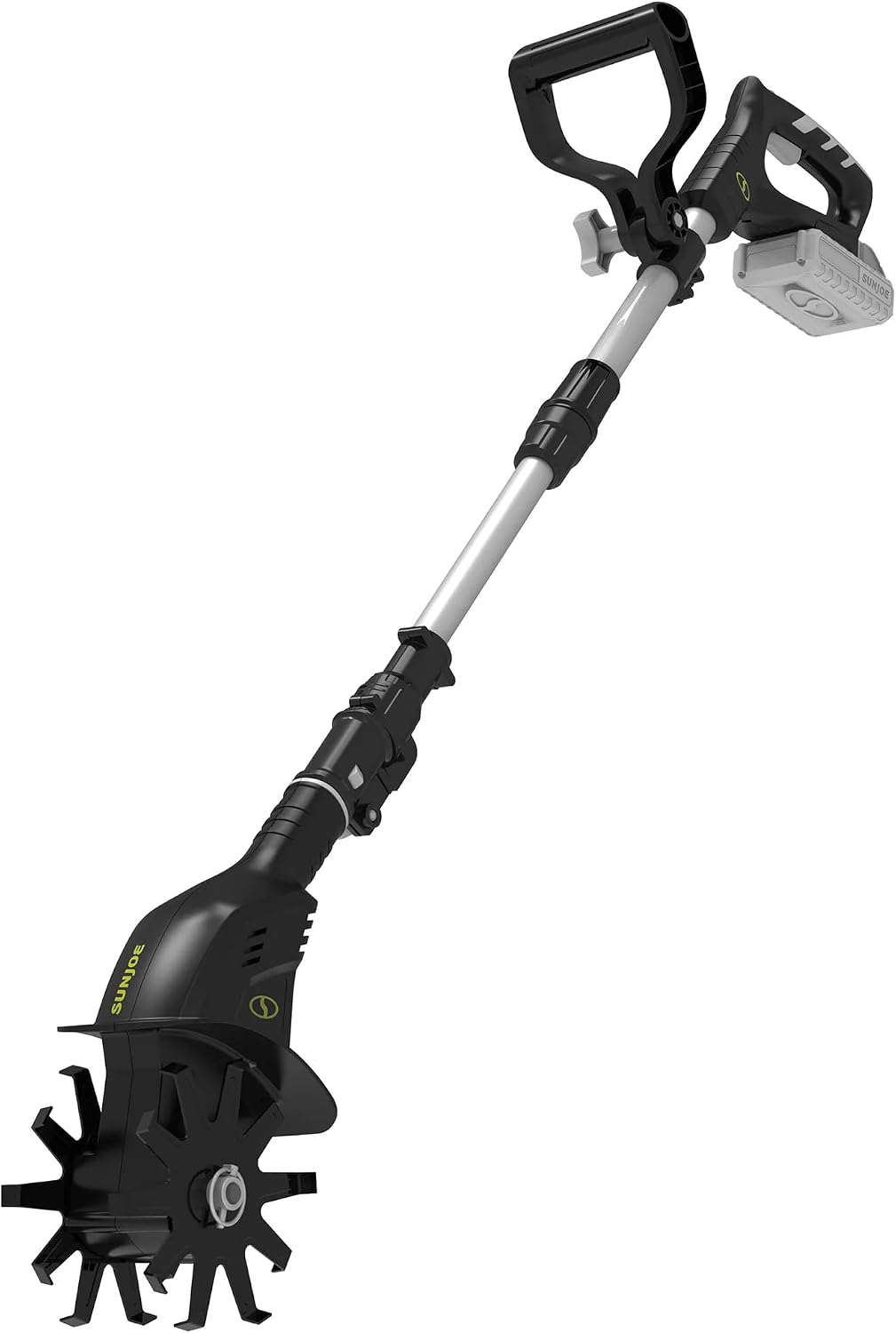 Sun Joe 24V-TLR-LTE 24-Volt Amp Cordless Garden Tiller + Cultivator, Kit (w/2.0-Ah Battery + Quick Charger)