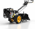 Poulan Pro Dual Direction Rear Tine Tiller, 212cc 4 Cycle Gas Engine, Full Gear Transmission, Dual Rotating Tines, Airless Tires, Instant Reverse 18 Inch Gas Tiller for Gardon and Farm