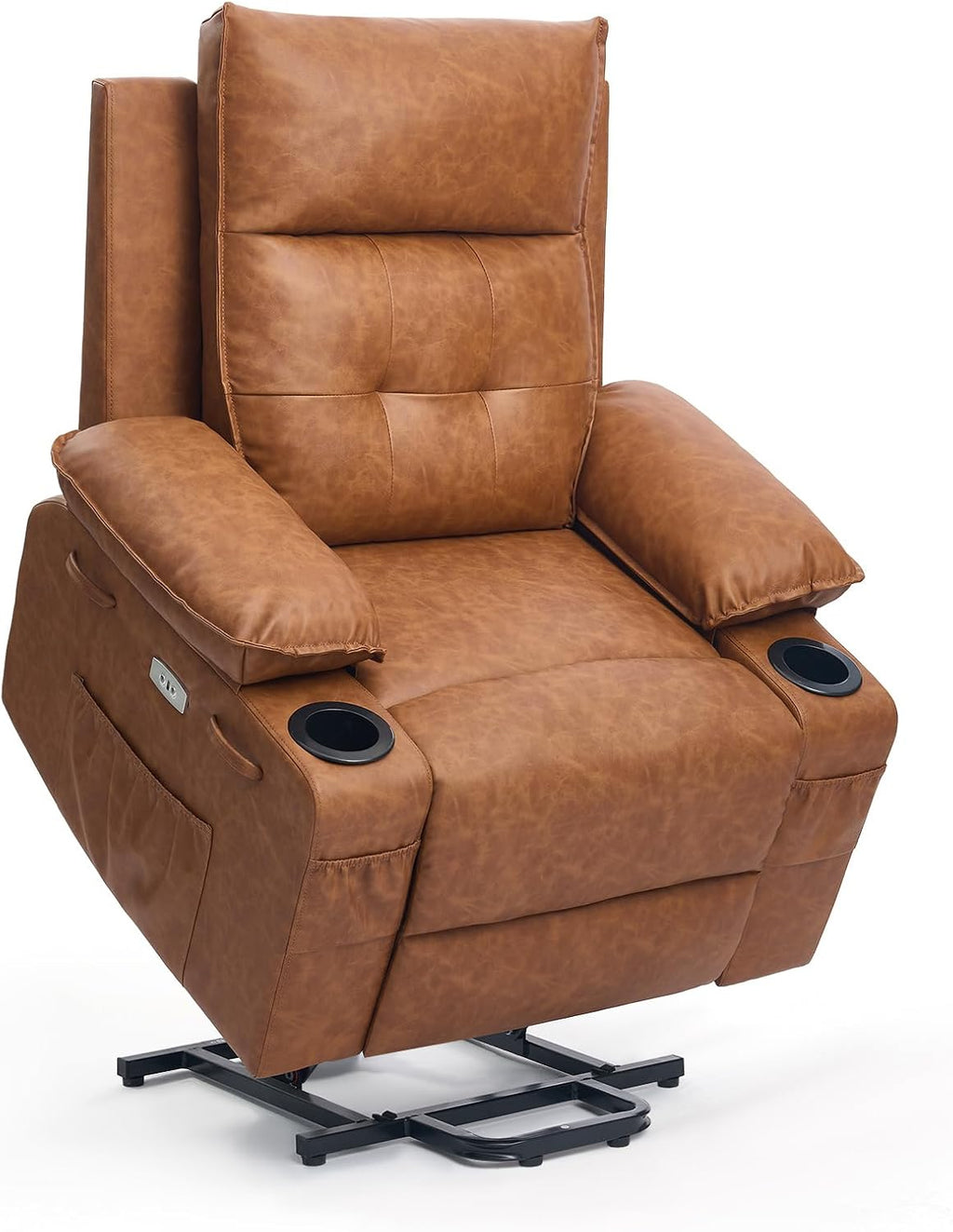 Polar Aurora Power Lift Chair for Elderly,Electric Recliner Chair with Vibrating Massage & Heating,Living Room Chair with Thickened armrest,USB Ports,2 Cup Holders