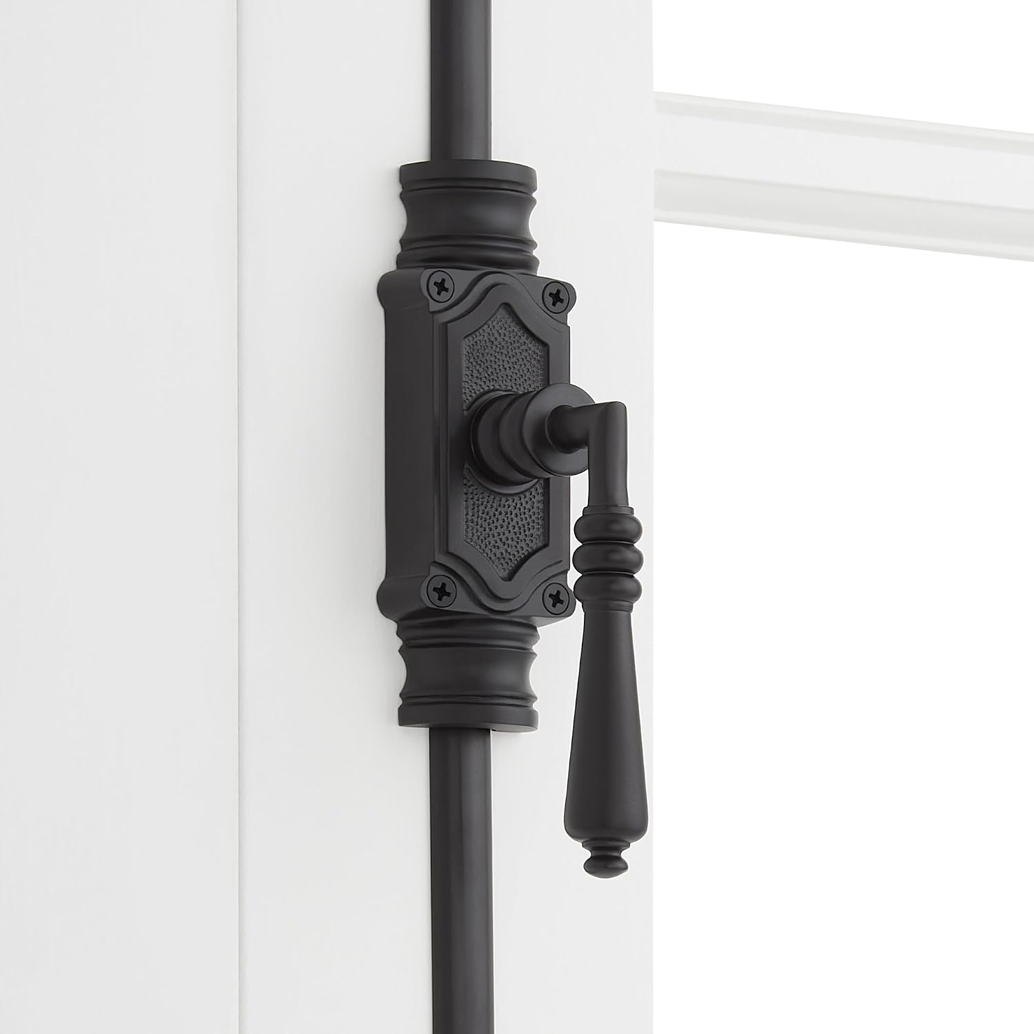Signature Hardware 955213-4.75 Romlain 72 Inch Tall Window Cremone Security Bolt - Matte Black