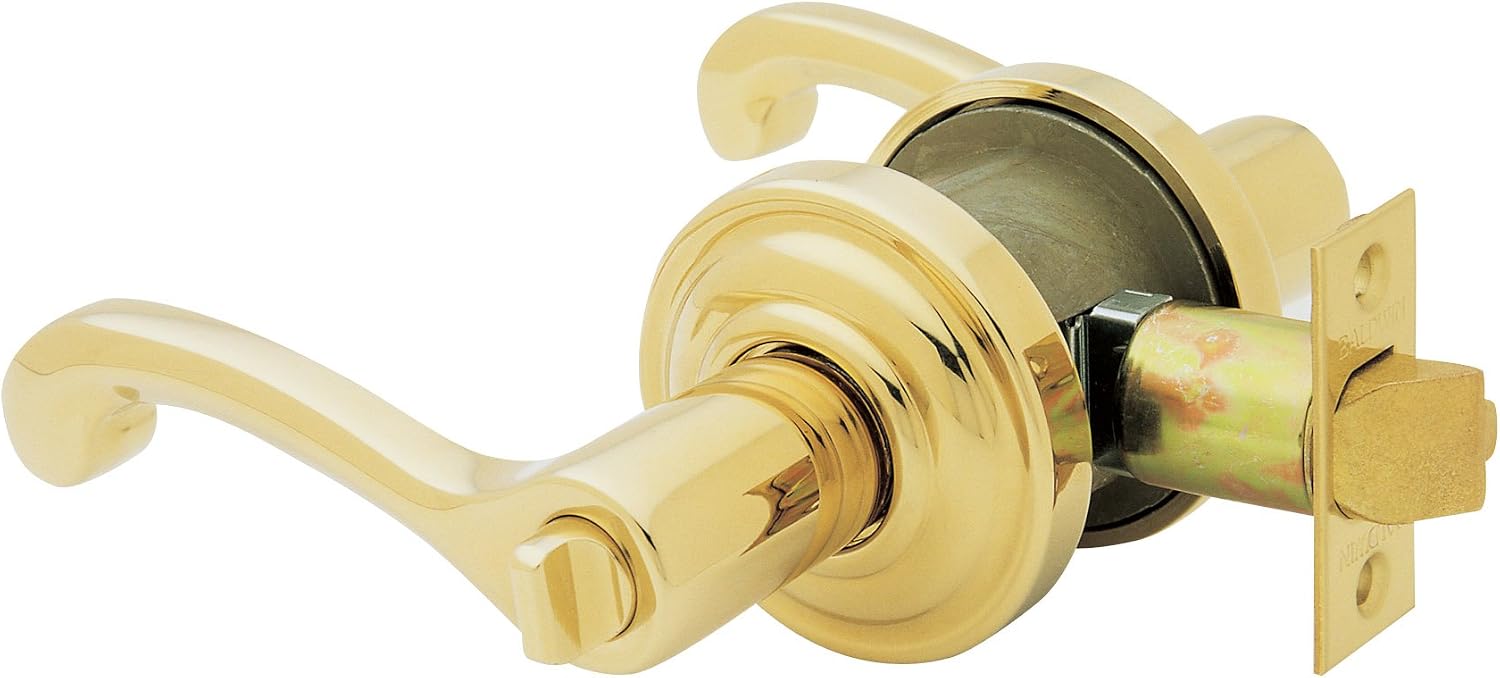 Baldwin 5245.003.Lent Classic Lever Keyed Entry Set, Lifetime Polished Brass