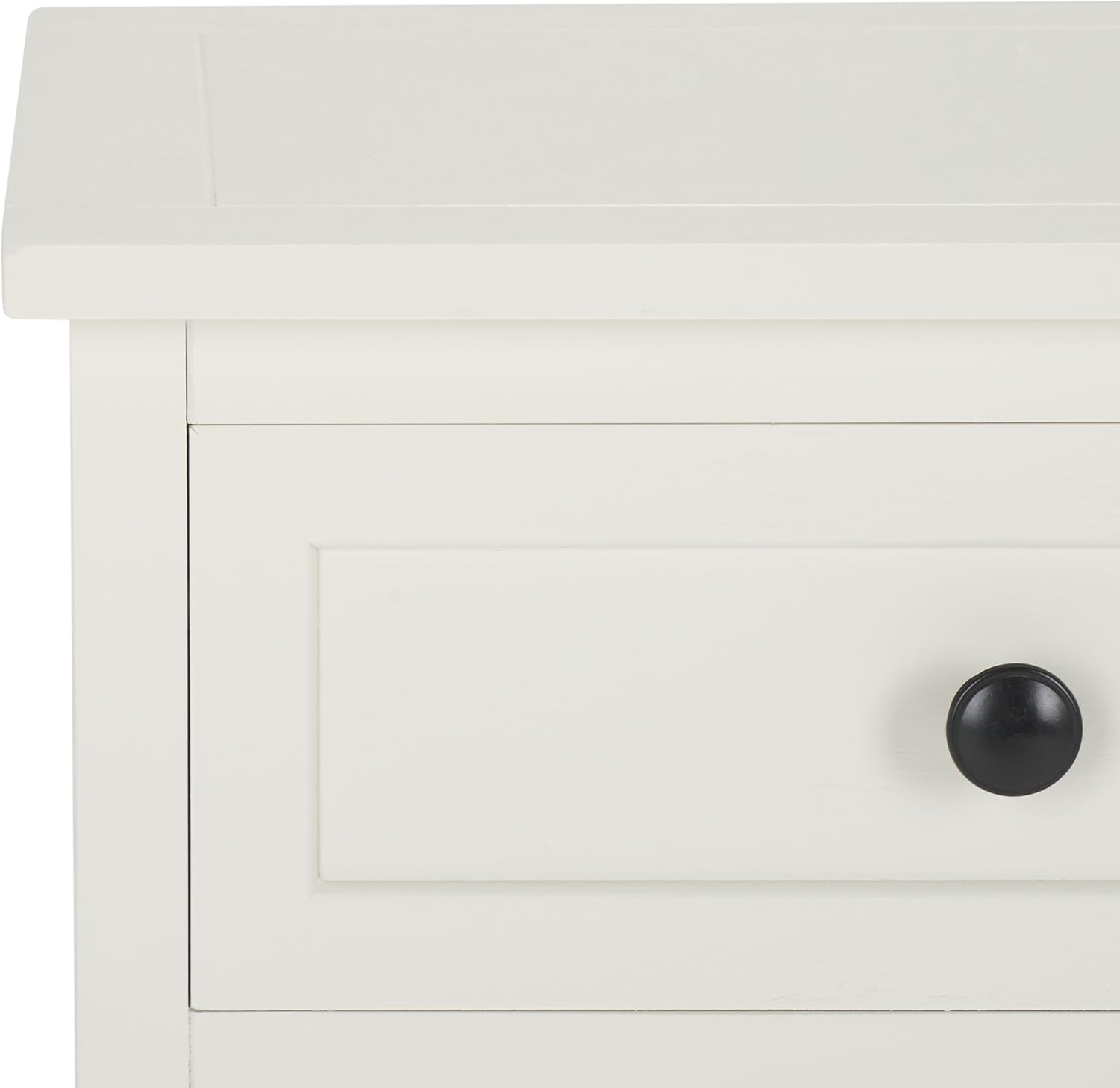 SAFAVIEH Furniture - Herman 2-Drawer Storage Unit - Distressed Cream - Solid Wood - Classic Storage Design - Ideal for Living Room, Entryway, 29' W x 13' D x 27.5' H - Fully Assembled (AMH5702C)