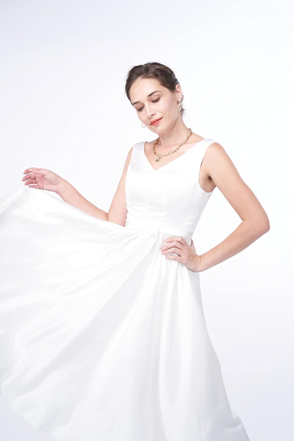 Yizhily Seamless Photo Photography Background Paper Backdrop for Photoshoot, Videos, YouTube, Livestream, 107' x36', Arctic White