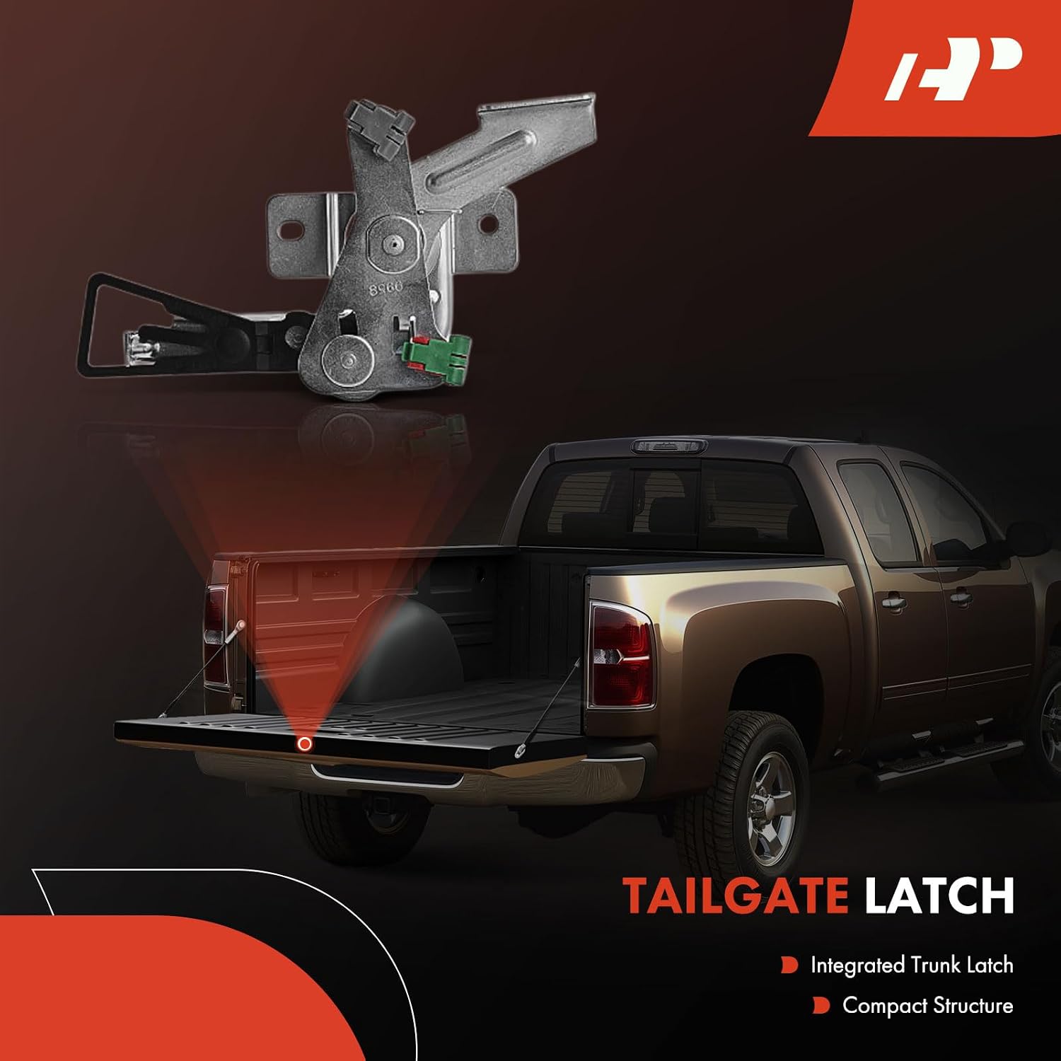 A-Premium Tailgate Rebuild Kit Compatible with Ford F-150 1997-2003, F-250 Super duty F-350 Super duty 1999-2007, Rear Tailgate Parts Metal Handle Bezel Latch Rod Cable Hinge Bolts (Pack of 34)