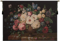Charlotte Home Furnishings Inc. Bouquet Hibiscus Noir French Tapestry Wall Hanging, 58 X 78 Inch, Viscose Cotton And Polyester Blend Wall Art, Woven In France, Perfect For Home Decor And Wall Decor