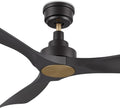 SMAFAN 52 Inch Ceiling Fan without Lights Low Profile, White Ceiling Fan with Remote, 10-Speed Reversible DC Motor, Indoor for Bedroom, Living room, Black