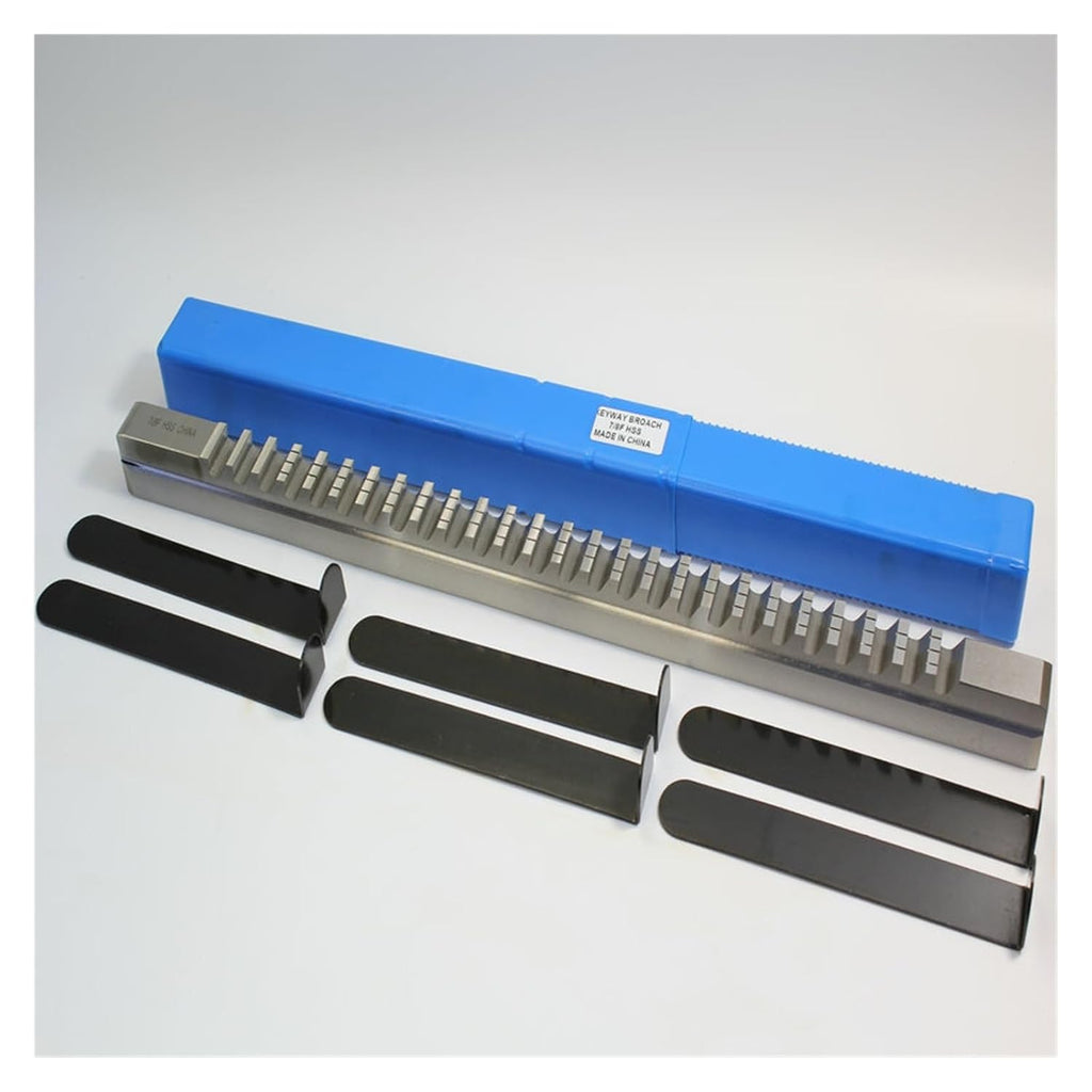 Push-Type Keyway Broach, F1-20mm-25mm, 1' 7/8' High-Speed Steel Standard Broach Cutting Tool for CNC Router Metalworking Heat Resistance(1'F)