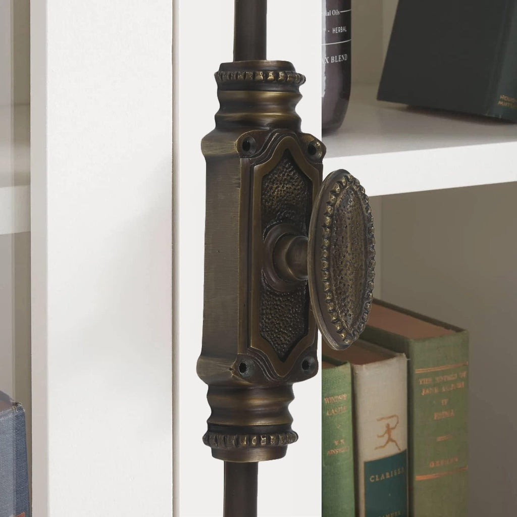 A29 Hardware 9 Feet Cremone Bolt for French Doors and Cabinets, Door Lock, Antique Brass Finish - Cremone Bolt Door Hardware, Vintage and Stylish Home Decor, Solid Brass Beaded Style