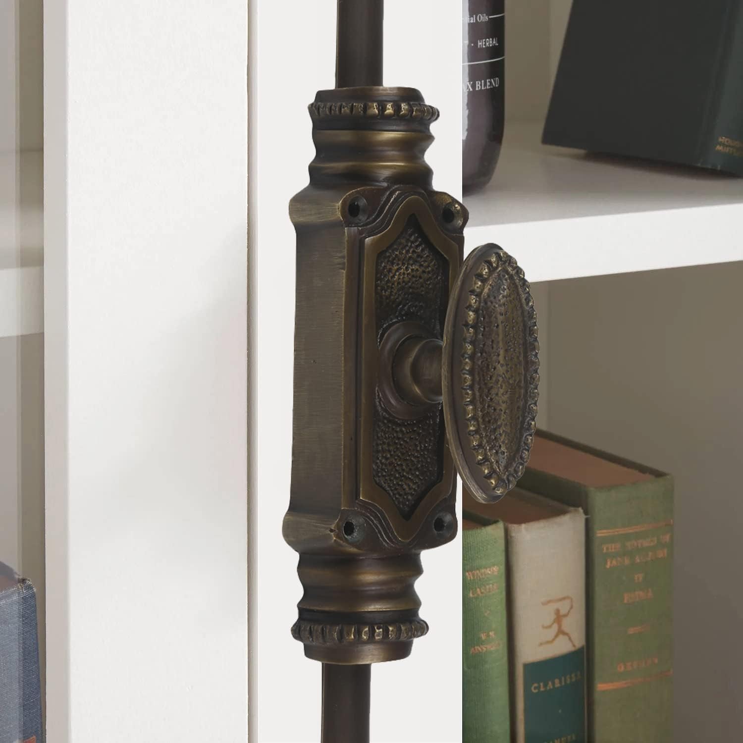A29 Hardware 9 Feet Cremone Bolt for French Doors and Cabinets, Door Lock, Antique Brass Finish - Cremone Bolt Door Hardware, Vintage and Stylish Home Decor, Solid Brass Beaded Style