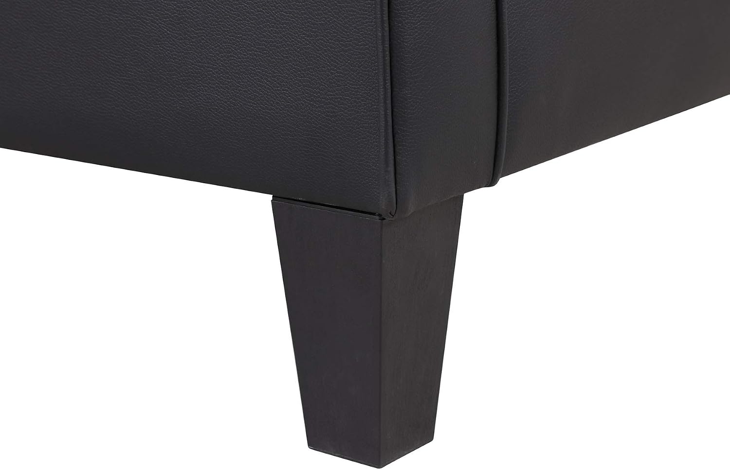 Modern Faux Leather Accent Chair, Upholstered Living Room Armchairs Comfy Single Sofa Chair for Bedroom, Waiting Room-Black