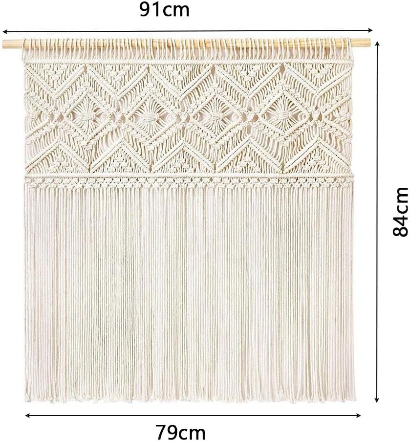 LXHELIVERY Wall Hanging Handmade Cotton Rope Wall Tapestry, Woven Wall Handmade Decor Living Room for Wedding, Tapestry Wedding Decor,Wall Art Handmade Decor Living Room